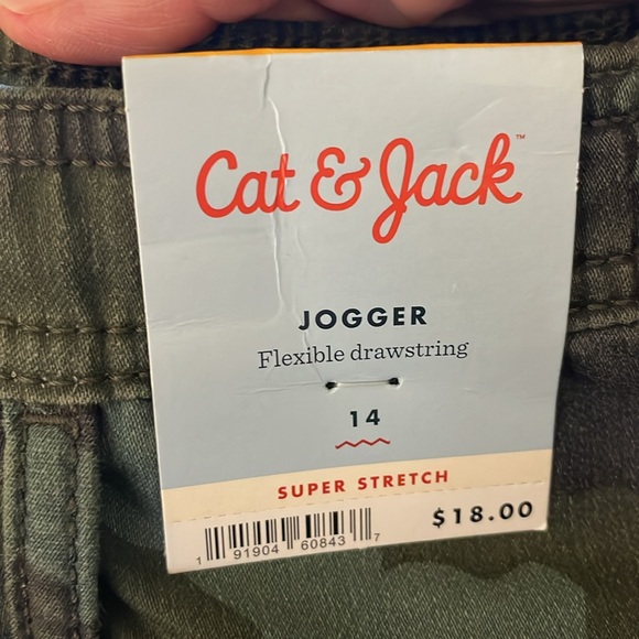 Cat & Jack Boys Camo Stretchy Pants - Size 14 - Picture 8 of 11